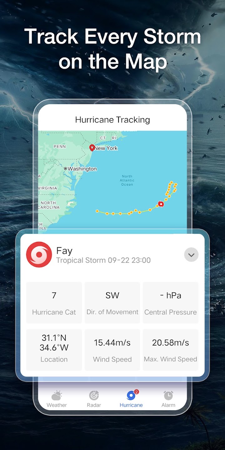 Warm Weather Alarm - Radar screenshot