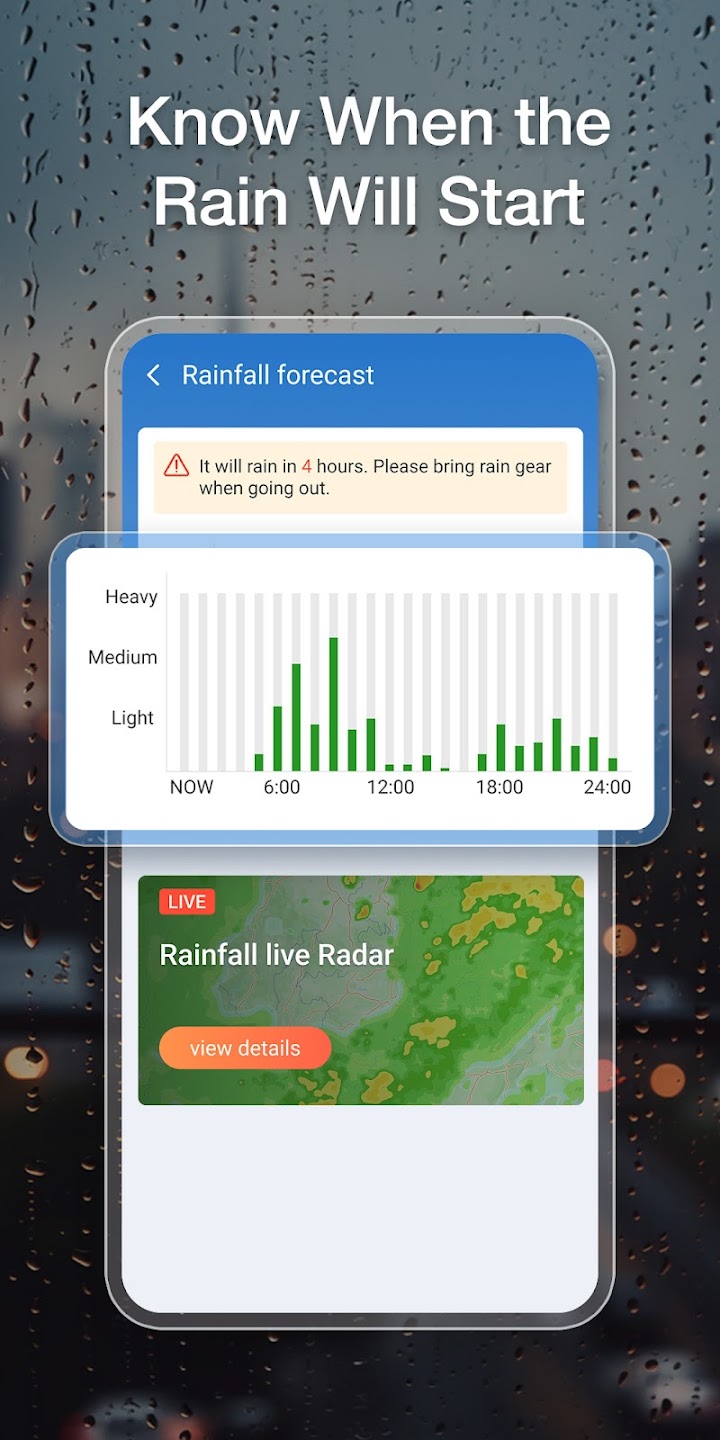 Warm Weather Alarm - Radar screenshot