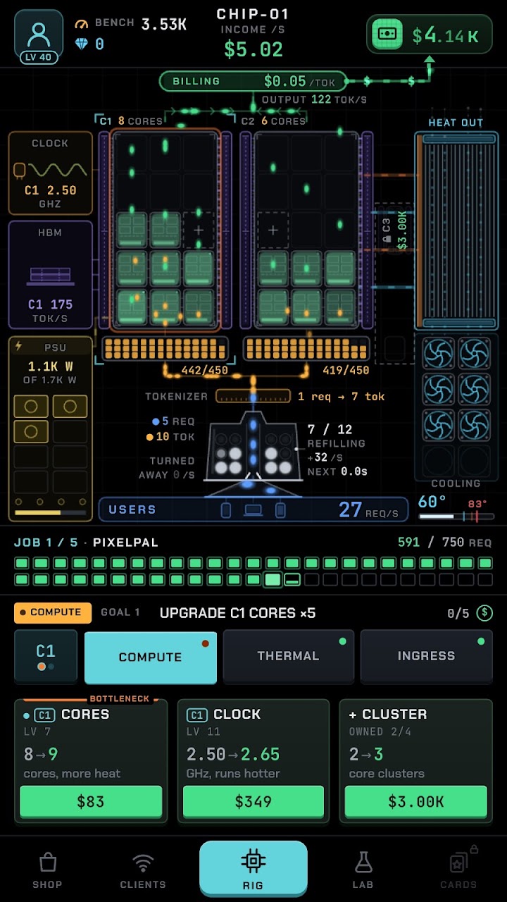 Idle CPU screenshot