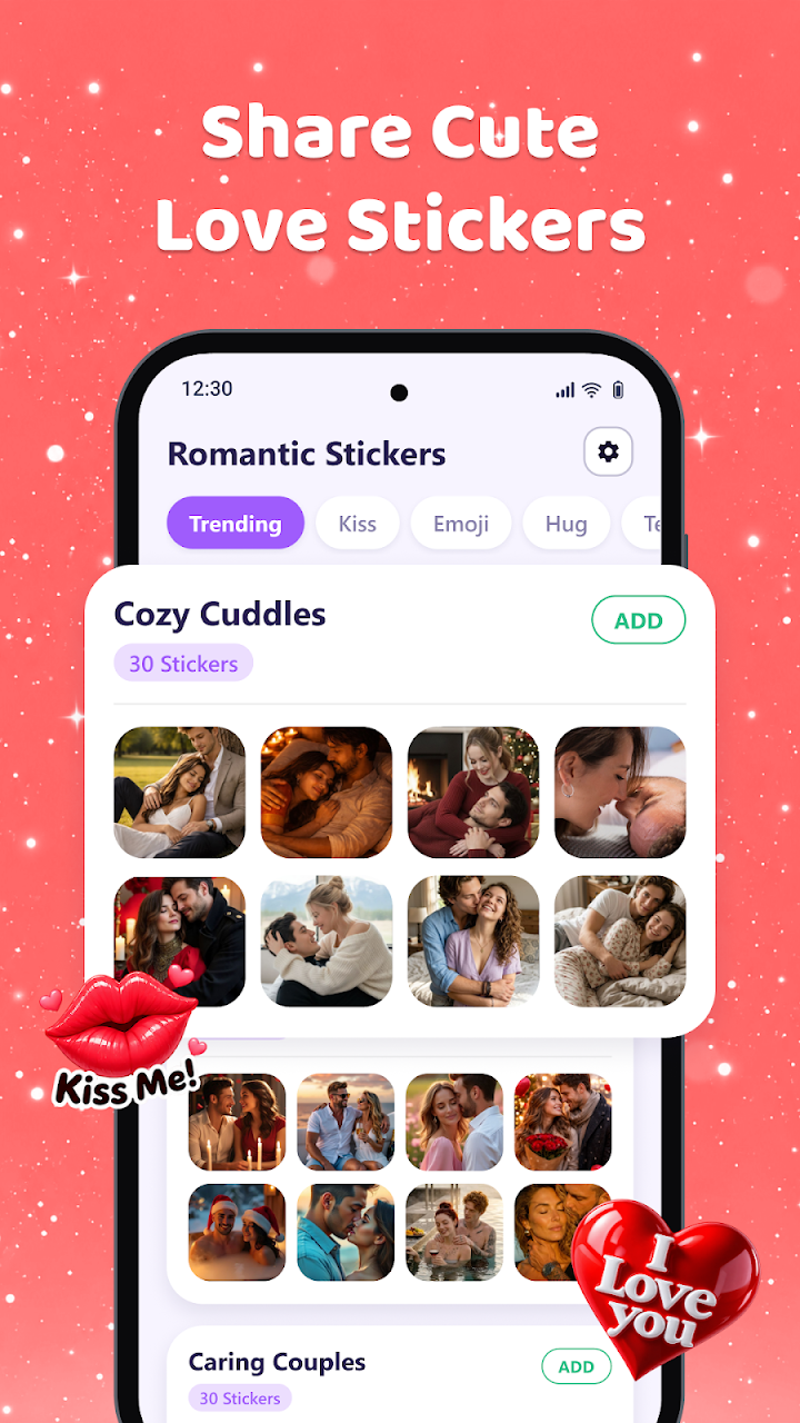 Romantic Stickers: WAStickers screenshot