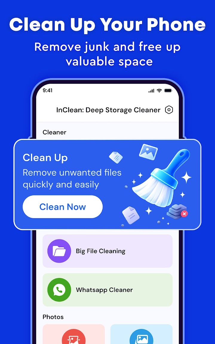 InClean: Deep Storage Cleaner screenshot